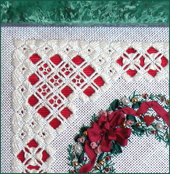 Christmas Wreath Sampler - Embroidery and Cross Stitch Pattern - PDF Download