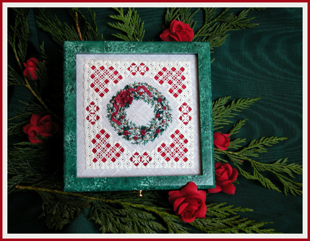 Christmas Wreath Sampler - Christmas Embroidery and Cross Stitch Pattern - PDF Download