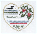 Hearts of America 4 - Hearts Series - Embroidery and Cross Stitch Pattern - PDF Download