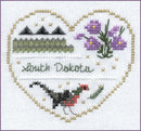 Hearts of America 4 - Hearts Series - Embroidery and Cross Stitch Pattern - PDF Download