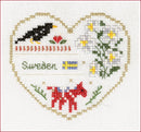 International Hearts 1 - Embroidery and Cross Stitch Pattern - PDF Download