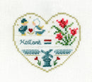 International Hearts 1 - Embroidery and Cross Stitch Pattern - PDF Download