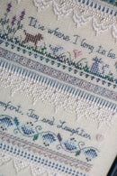 Heirloom Homecoming Sampler - Embroidery and Cross Stitch Pattern - PDF Download