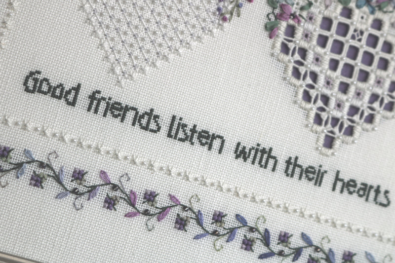 Good Friends Sampler - Embroidery and Cross Stitch Pattern - PDF Download