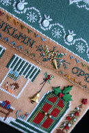 Gingerbread Needlework Shop - Gingerbread Village - Christmas Embroidery and Cross Stitch Pattern - PDF Download