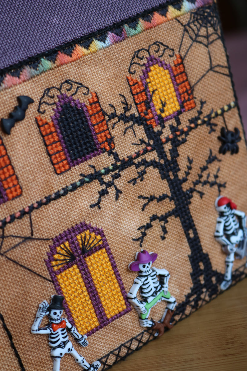 Gingerbread Haunted House - Gingerbread Village 6 - Halloween Embroidery and Cross Stitch Pattern - PDF Download