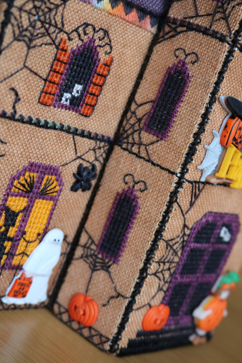 Gingerbread Haunted House - Gingerbread Village 6 - Halloween Embroidery and Cross Stitch Pattern - PDF Download