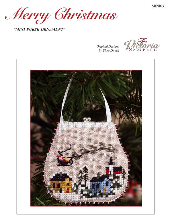 Merry Christmas Mini Purse Ornament (Downloadable PDF)