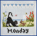 Purrfect Days Sampler - Embroidery and Cross Stitch Pattern - PDF Download