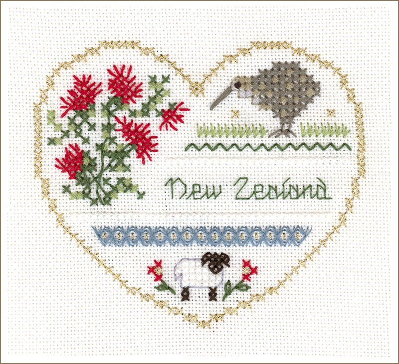 International Hearts 1 - Embroidery and Cross Stitch Pattern - PDF Download