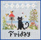 Purrfect Days Sampler - Embroidery and Cross Stitch Pattern - PDF Download