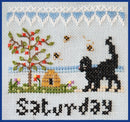 Purrfect Days Sampler - Embroidery and Cross Stitch Pattern - PDF Download