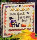 Scary Stitches - Box Top, Needlebook, Nametag, and Scissors Fob - Halloween Embroidery and Cross Stitch Pattern - PDF Download