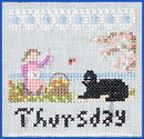 Purrfect Days Sampler - Embroidery and Cross Stitch Pattern - PDF Download