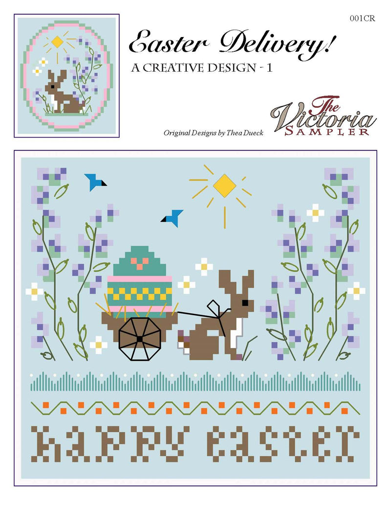 Easter Delivery Sampler - Creative Collection - Embroidery and Cross Stitch Pattern - PDF Download