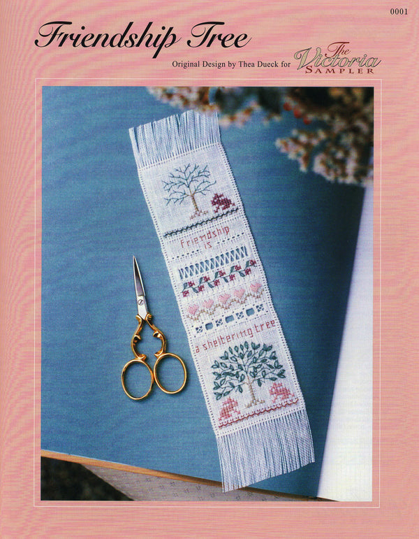 The Victoria Sampler - Friendship Tree Sampler Leaflet  - needlework design company