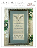 The Victoria Sampler - Heirloom Birth Sampler Leaflet  - needlework design company