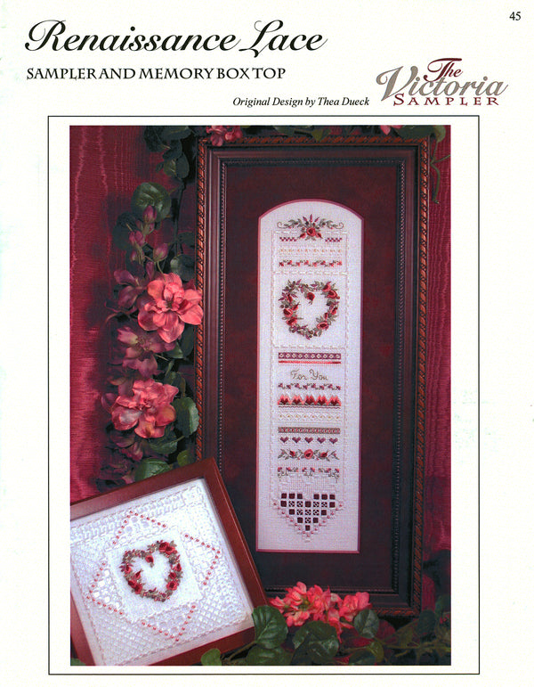 Renaissance Lace Sampler - Embroidery and Cross Stitch Pattern - PDF Download