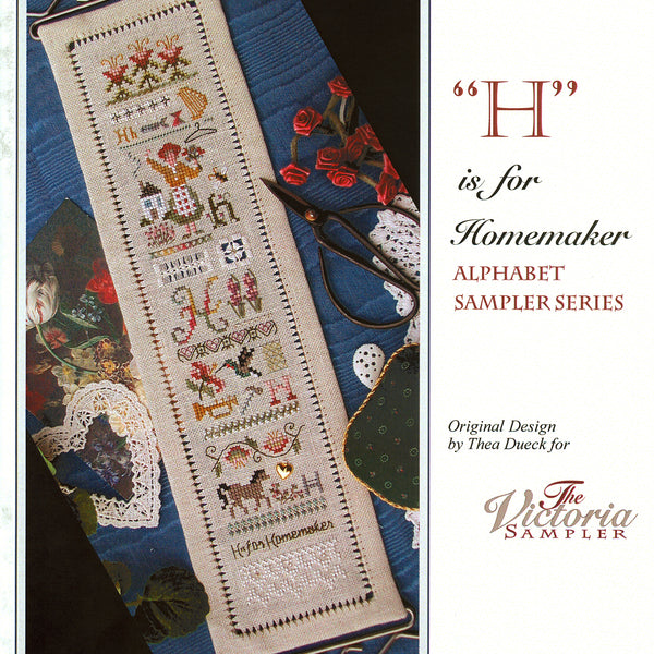 H is for Homemaker Sampler - Alphabet Series 8 of 24 - Embroidery