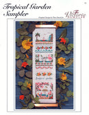 Tropical Garden Sampler - Victorian Garden Series - Embroidery and Cross Stitch Pattern - PDF Download