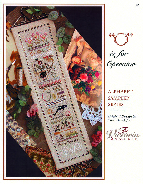 O is for Operator Sampler - Alphabet Series 15 of 24 - Embroidery and Cross Stitch Pattern - PDF Download