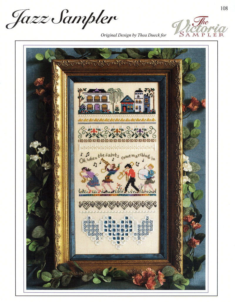 Jazz Sampler - Embroidery and Cross Stitch Pattern - PDF Download