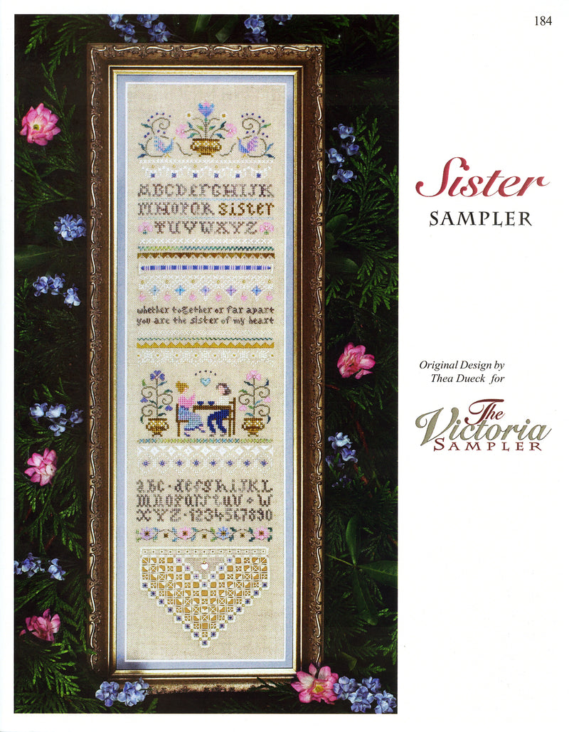 The Victoria Sampler - Sister Sampler Leaflet  - needlework design company