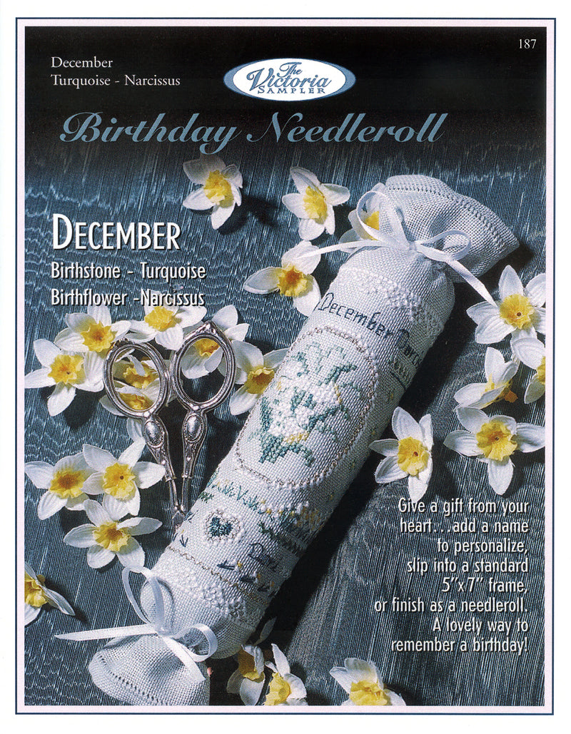 December Birthday Needleroll - PDF Downloadable Chart