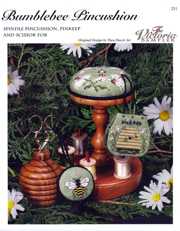 The Victoria Sampler - Bumblebee Pincushion Leaflet  - needlework design company