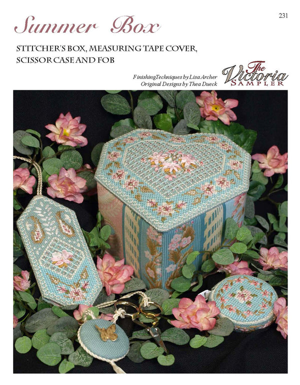 Summer Box - Embroidery and Cross Stitch Pattern - PDF Download