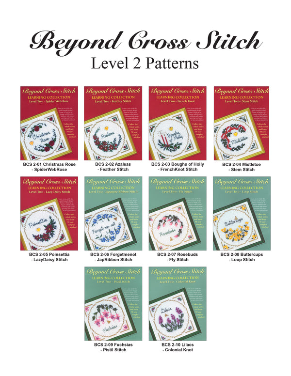 Beyond Cross Stitch Level 2 - All 10 Embroidery and Cross Stitch Patterns - PDF Download (US$59.00 Value)