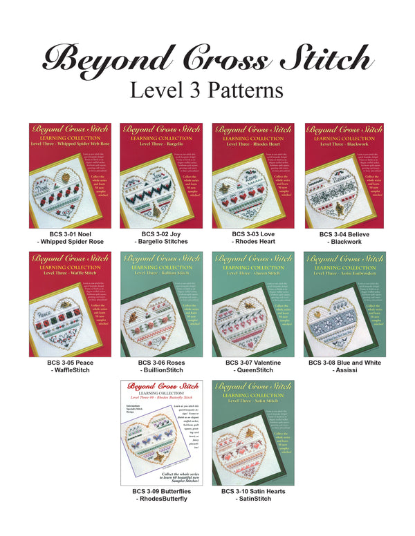 Beyond Cross Stitch Level 3 - All 10 Embroidery and Cross Stitch Patterns - PDF Download (US$59.00 Value)