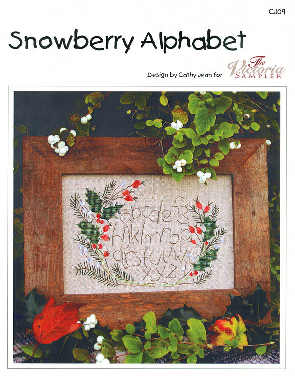 Snowberry Alphabet  - Counted Cross Stitch Pattern - PDF Download