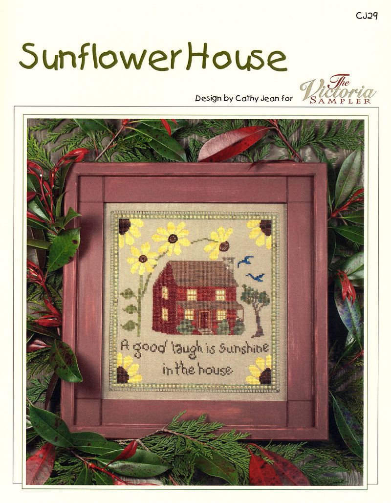 Sunflower House - Counted Cross Stitch Pattern - PDF Download