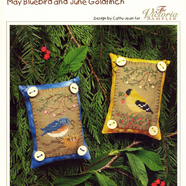 Button Up Birdies 4 - Ornaments - Christmas Cross Stitch Pattern - PDF