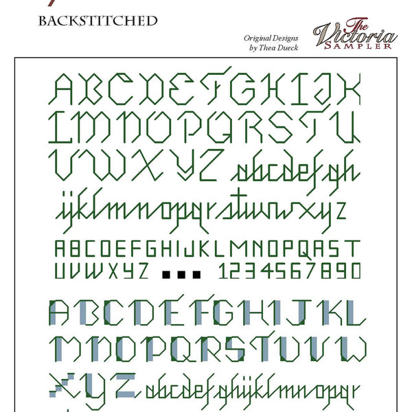 Alphabets: Backstitched - Mini Series - Alphabet Cross Stitch Pattern – The Victoria Sampler alphabets-backstitched-mini-series-alphabet-cross-stitch-pattern-the-victoria-sampler