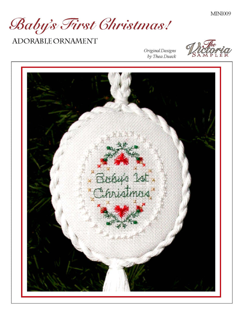 Baby's First Christmas Ornament - Mini Series - Embroidery and Cross Stitch Pattern - PDF Download