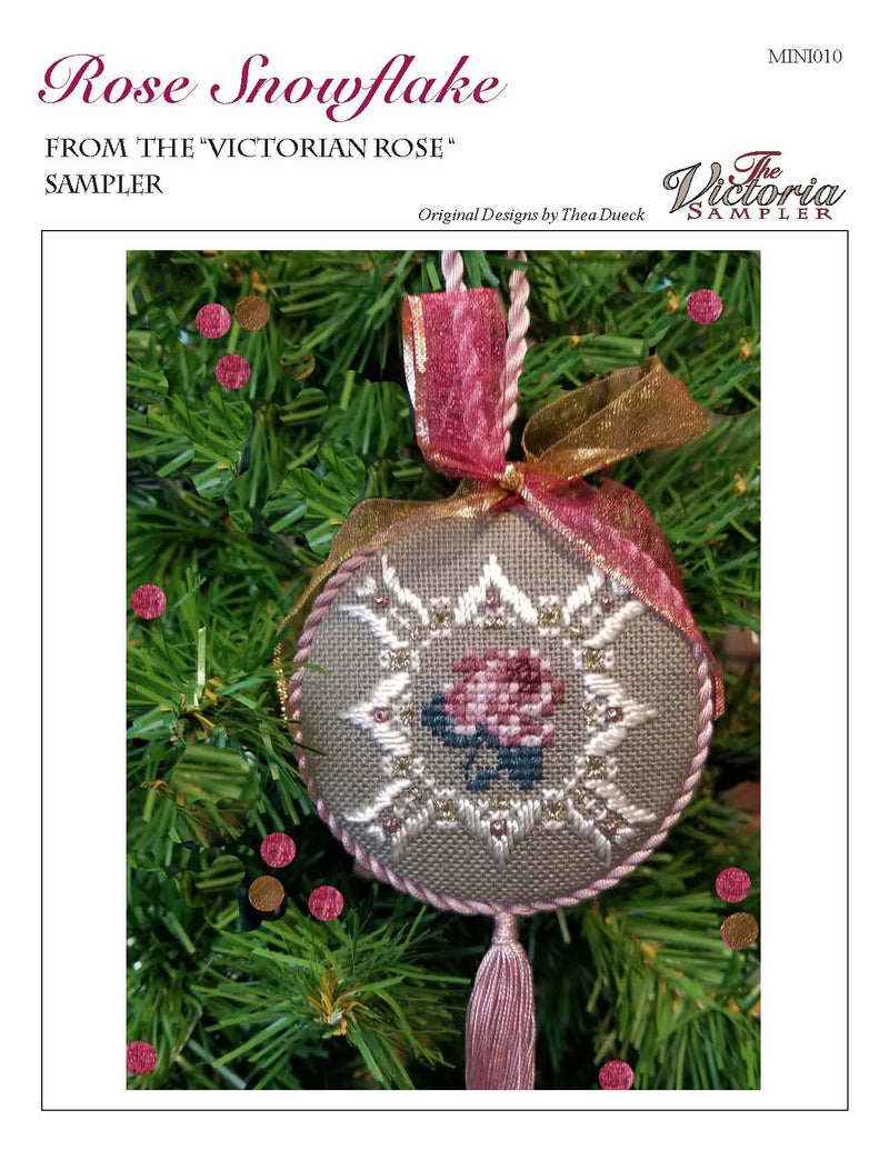 Rose Snowflake Ornament (Downloadable PDF)