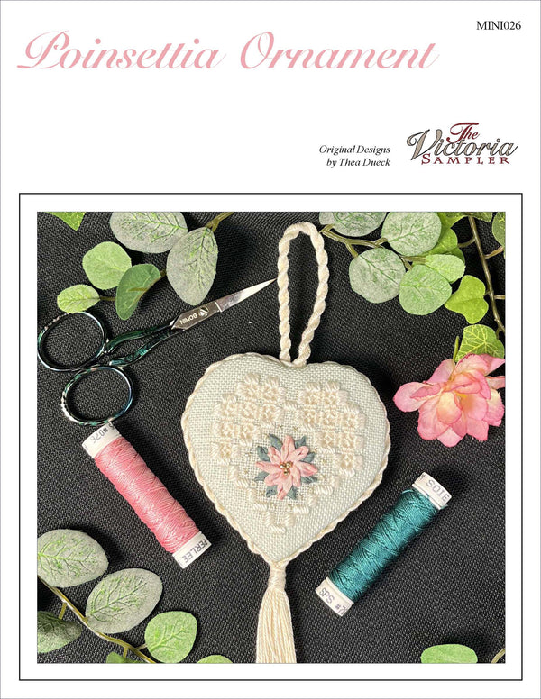 Poinsettia Ornament - Mini Series - Embroidery Pattern - PDF Download