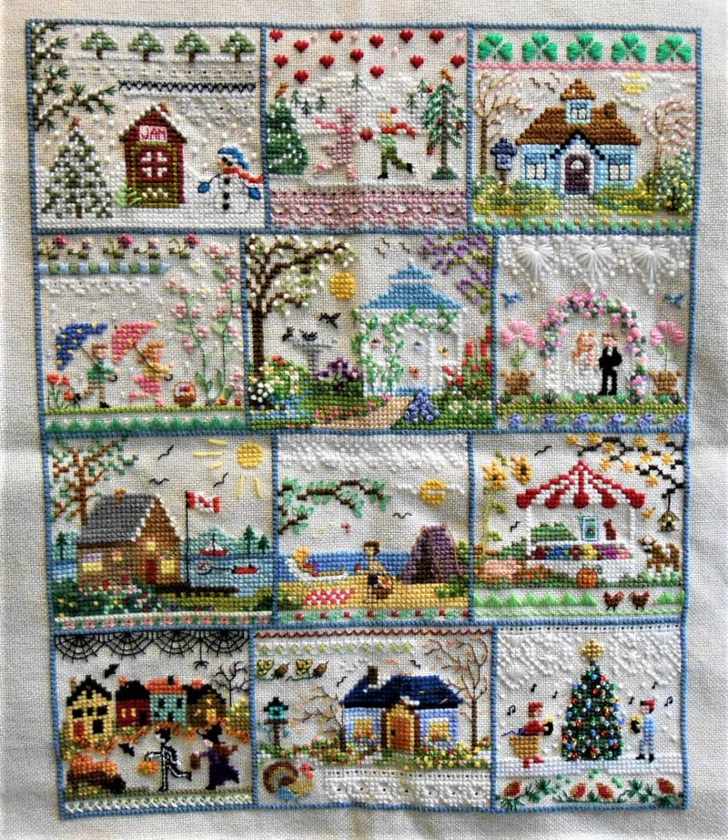A Year In Stitches - All 12 Designs - PDF Downloadable Charts